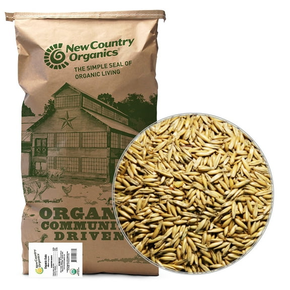New Country Organics | Organic Oats | Certified Organic and Non-GMO | Feed Grade | 40 lbs