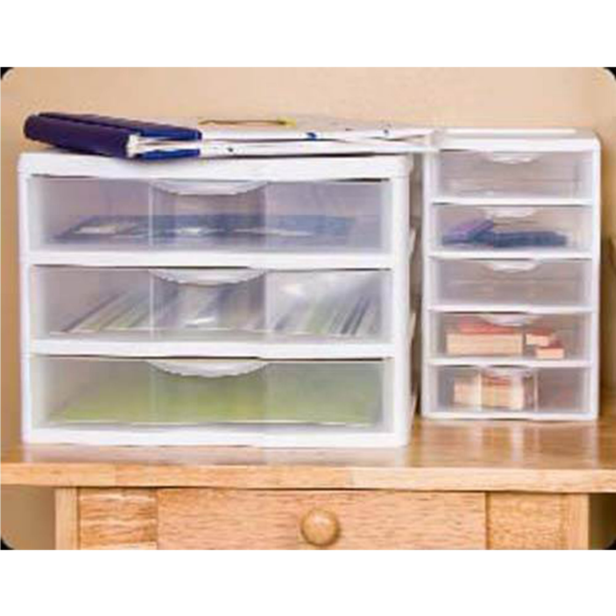 Sterilite Clearview Small Plastic 5 Drawer Desktop Storage System 4 Pack Walmart Canada