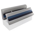 thumbnail image 2 of Wise 8WD106-1011 Deluxe Series Pontoon 55 In. Boat Bench Seat and Backrest Cushion Set Only, Color: Grey, Navy and Blue, 2 of 5