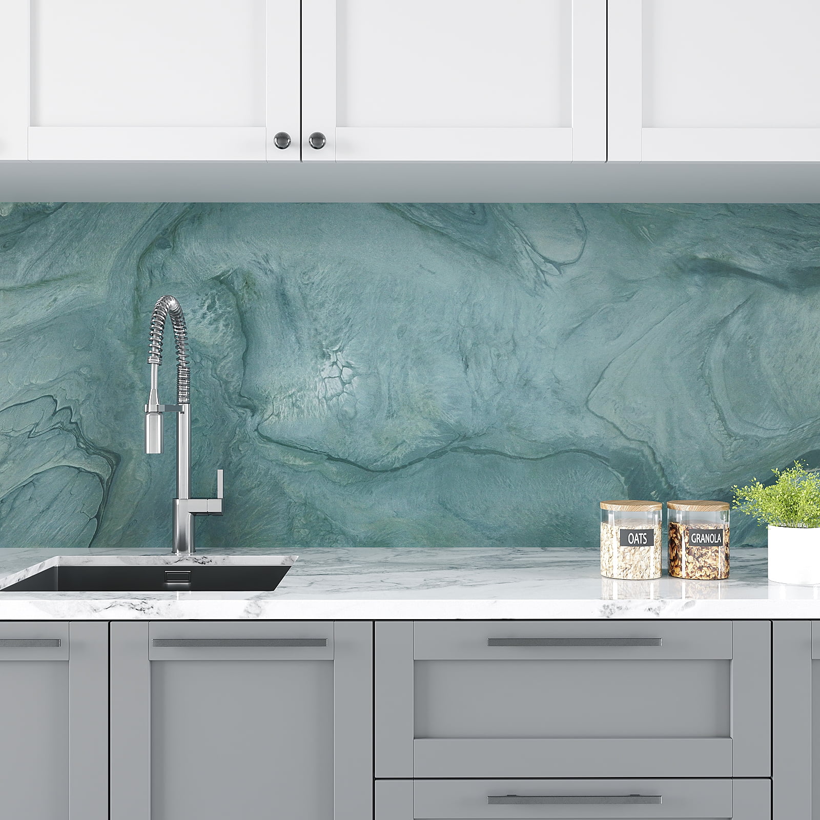VEELIKE 15.7''x354'' Blue Marble Contact Paper for Countertops Waterproof Peel and Stick Blue Marble Contact Paper for Kitchen Self Adhesive Marble Wallpaper Vinyl Roll for Bathroom Backsplash