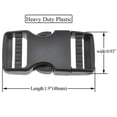 thumbnail image 4 of SGH Pro Quick Side Release Buckles 0.75' Wide Dual Adjustable Clips Snaps No Sewing Heavy Duty Plastic 7 Pack Replacement for Nylon Strap Webbing Survival Paracord Backpack Fanny Pack Waist Strap, 4 of 8