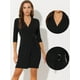 thumbnail image 2 of Vestido tubo de mujer Vestido de oficina de trabajo de manga larga Negro XL, 2 of 4