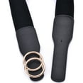 thumbnail image 3 of Beltox Women’s Elastic Waist Belt w Double Gold Ring Black 27-35", 3 of 3