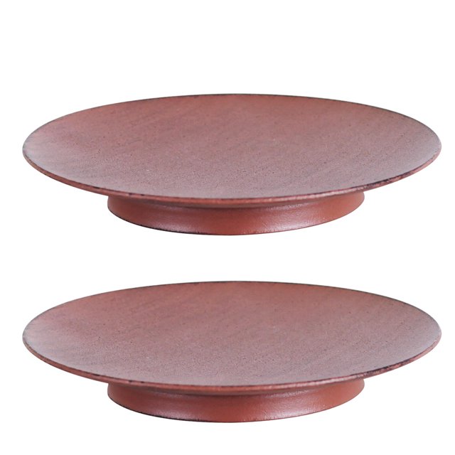 Monstrate 2 piezas de portavelas de estilo Retro para velas de pilar decorativo bandeja de hierro boda Navidad Spa conos de incienso Kits para hacer velas
