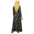 thumbnail image 4 of Bimba Womens Muslim Printed Jilbab Dress Designer Abaya With Pockets & Hijab, 4 of 6