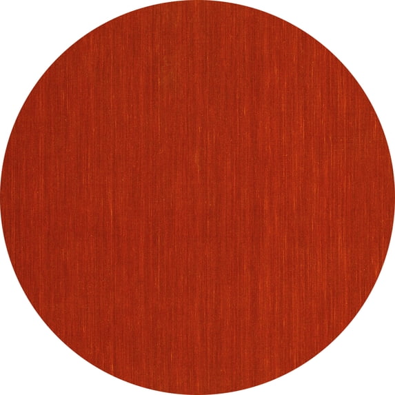 Ahgly Company Indoor Round Abstract Yellow Contemporary Area Rugs, 5' Round