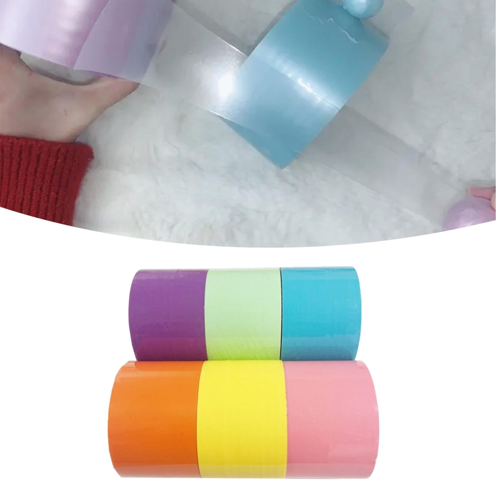 FVDPWYE 6 Pieces Funny Sticky Ball Tapes DIY Sticky Tape Toy Rainbow Colors Toys Colored