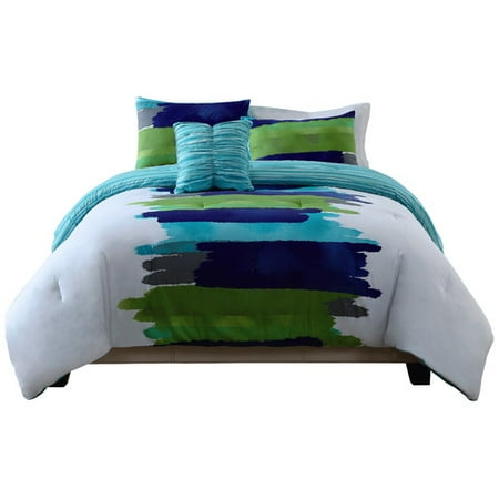 Style 212 Watercolor Blue Comforter Set In Green Style 212 Watercolor Blue Comforter Set In Green