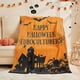 thumbnail image 1 of Manta de Franela de Halloween con Estampado Digital de Fantasma de Calabaza Espeluznante para Sofá, Manta para Todas Las Estaciones, 1 of 6