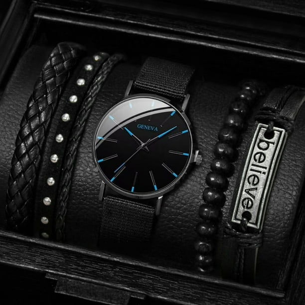 Relojes De Cuarzo De Negocios De Acero Inoxidable Geneva Simples Para Hombre
