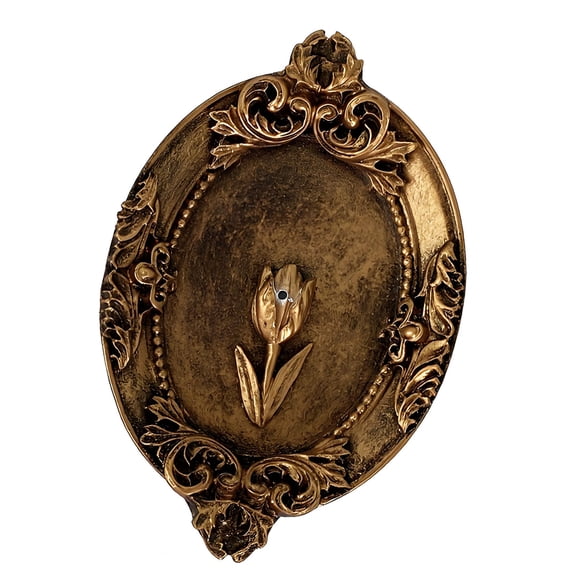 Decorative Tray With Nonslip Base Antique Bronze Finish For Living Room