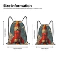 thumbnail image 2 of Xecao Rusty Rocket Launch Pattern Sports Drawstring Backpack - String Swim Gym Bag with Wet Proof Pocket for Women&Men-Medium, 2 of 6