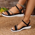 thumbnail image 4 of Lenago Women's Sport Sandals Adjustable Strap Platform Sole Casual Summer Walking Sandals Comfortable Non Slip Outdoor Hiking Sandals Summer Vacation Black 7.5, 4 of 9