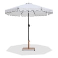 thumbnail image 1 of Meridian Furniture Amalfi White Polyester Patio Umbrella with Base Set, 1 of 19
