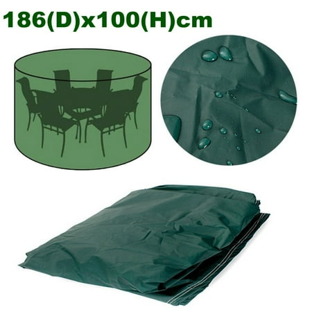 Furniture Cover Round Outdoor Home Garden Protect Patio Table Chair Furniture Cover Round Outdoor Home Garden Protect Patio Table Chair Green 73 X 39
