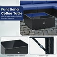 thumbnail image 2 of Gymax 10PCS Rattan Furniture Set Outdoor Wicker Sofa Table Cushioned Seat Patio Navy, 2 of 5
