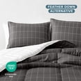thumbnail image 4 of Bare Home Down Alternative Comforter Set - 2-Pieces - All Seasons - Twin/Twin-XL, Grid - Gray/White, 4 of 6