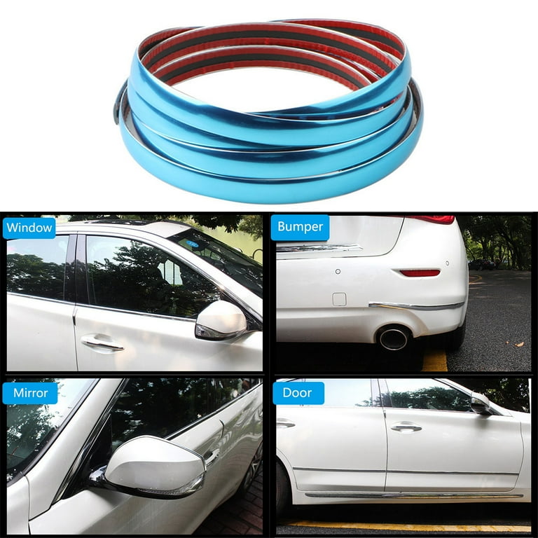 Chrome Styling Moulding Trim Strip Auto Body Chrome Molding Strip Heat  Resistant Car Door Protector Strip Waterproof Dust Proof Car Window Bumper  for Car Protection Door Edge Guard 