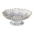 thumbnail image 1 of Cesta de frutas con orificio de drenaje, plato para ensaladas, postres, aperitivos, cuenco decorativo con pedestal. Claro, 1 of 9
