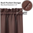 thumbnail image 2 of 2 Pcs Tier Curtains Valance, Rod Pocket Waffle Woven Textured Waterproof Short Window Curtain for Cafe, Bathroom, Kitchen, 2 of 7