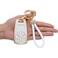 thumbnail image 5 of Key Fob Cover Compatible with Fit for Audi A4 Q7 Q5 TT A3 A6 SQ5 SQ7 R8 S5 Smart Key Premium Soft TPU Anti-dust Full Protection Keychain Case Holder Protector, 5 of 6