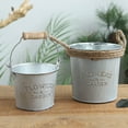 thumbnail image 4 of Metal Flower Bucket Vintage: 2PCS Bucket Planter Garden Plant Pot for Balcony, 4 of 10