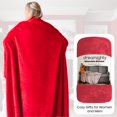 thumbnail image 3 of Manta portátil Super Blanky de 180 x 152 cm con mangas, color rojo, 3 of 8