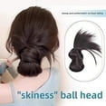 thumbnail image 3 of Clip-On Feathered Bun Wig,Messy Bun Hair Piece Claw Clip Messy Hair Buns Extensions Ponytail Hair Extensions Hair Buns Claw Clip for Women,Short Adjustable Styles Easy Hair Pieces, 3 of 6
