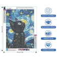 thumbnail image 4 of JASGARDE Black Cat Diamond Painting Kits for Adults, DIY Paint by Numbers for Beginner, DIY Full Drill Diamond Dots Paintings Picture Arts Craft for Home Wall Art Decor, Starry Night, 12×16 Inch, 4 of 5
