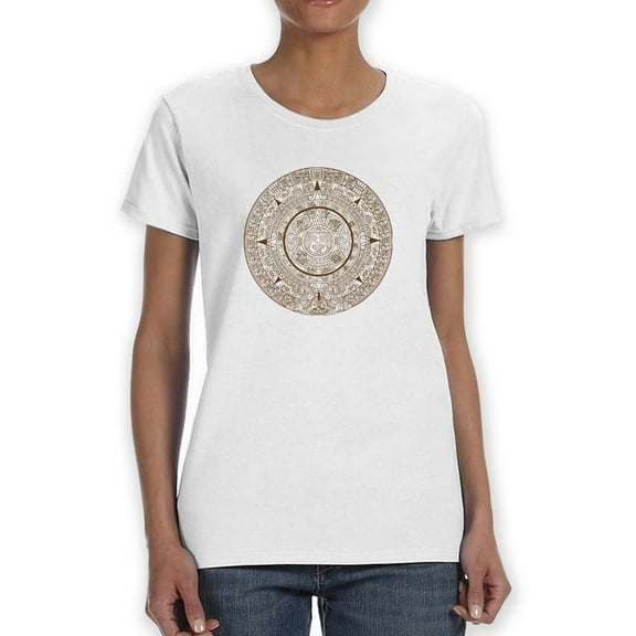 Traditional Aztec Calendar T-Shirt -Smartprints Designs, Female XX-Large