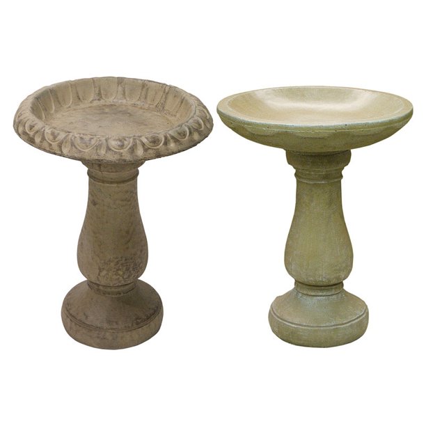Concrete Bird Bath Asst Pack of 4