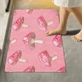 thumbnail image 6 of Toilet Rug U-Shaped Bathroom Rugs Non-Slip Soft Plush Machine Washable Contour Bath Mat Mushroom 24x20, 6 of 9