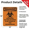 thumbnail image 2 of Biohazard With Symbol OSHA WARNING Rigid Plastic Sign 18 Inch x 12 Inch - 10 Pack, 2 of 8