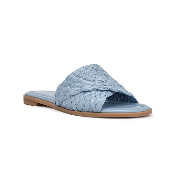 Nine West Womens Havah Slip On Open Toe Slide Sandals