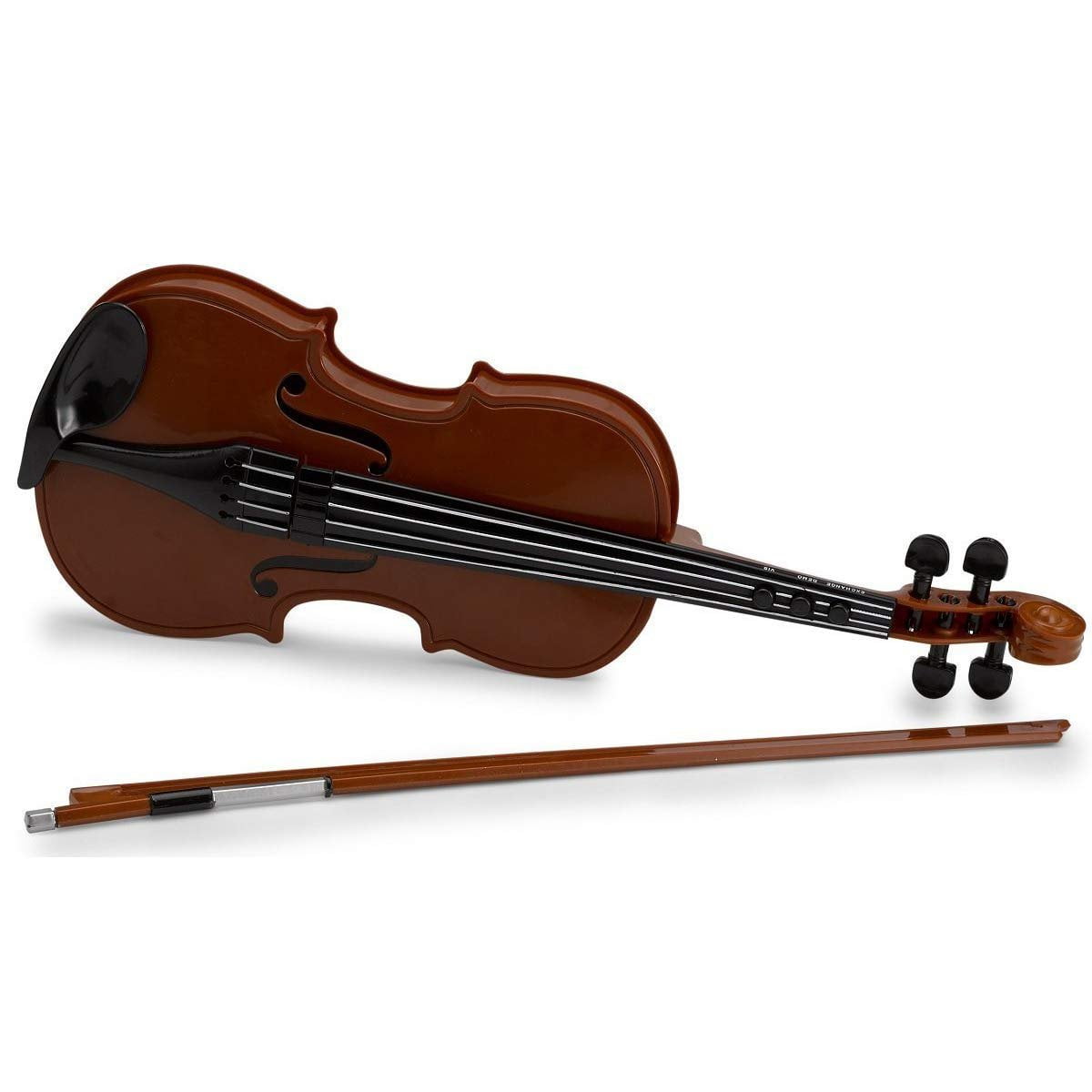 Kicko 1 Pack Electronic Violin Toy - Cool and Fun Wooden Look, Musical Instrument Toys for Kids