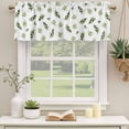 thumbnail image 3 of 2 Pack Valances for Windows, Green Olive Branches Window Valances for Living Room/Bedroom/Bathroom, Spring Pastoral Leaves Botanical Light Filtering Kitchen Curtain Valance 60"W x18" L, 3 of 9
