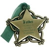 Bronze Star with Emerald Swarovski Crystal Stones, Father