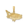 thumbnail image 4 of 14k Yellow Gold Fish Pendant for Men and Women with Textured Scales and Fins, Marine Life Charm Symbolizing Strength and Nature for Anglers and Outdoor Enthusiasts, 4 of 6