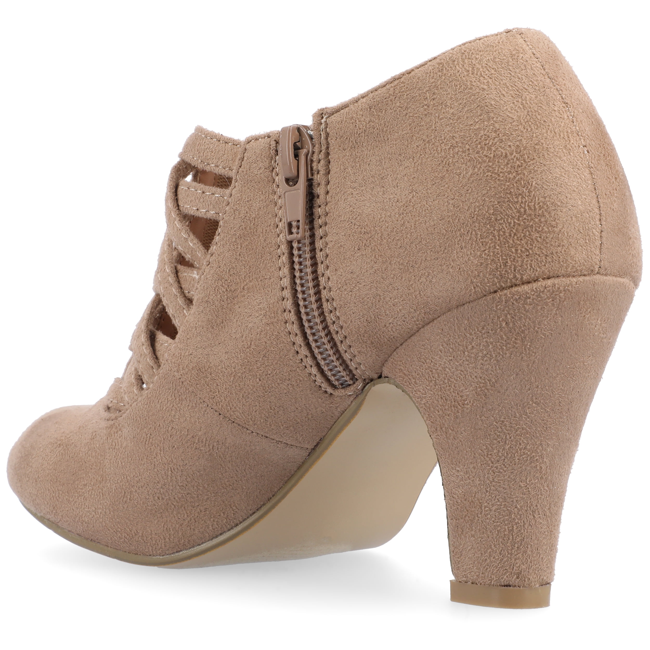 Journee Womens Piper Inside Zip Block Heel Booties, Widths Available