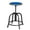 Persion Blue, variant on Hampden Furnishings Vince Collection Swivel Stool with Wood Seat, Black Frame