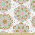 thumbnail image 1 of Ethnic Sofa Upholstery Fabric by the Yard, Water Lily Lotus Flowers Blossoms Yoga Repeating Pattern, Decorative Fabric for DIY and Home Accents, Pink Beige Dark Mustard by Ambesonne, 1 of 5