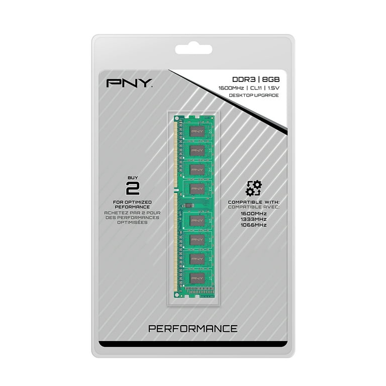 Konsultere skade komme til syne PNY 8GB Desktop DDR3 1600MHz RAM Memory - Walmart.com