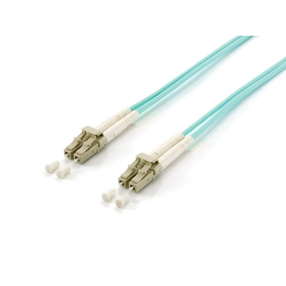 Equip Fibre-Optic Patch Cable LC to LC 50/125mµ 15.00m Multimode Duplex Turquoise Polybag