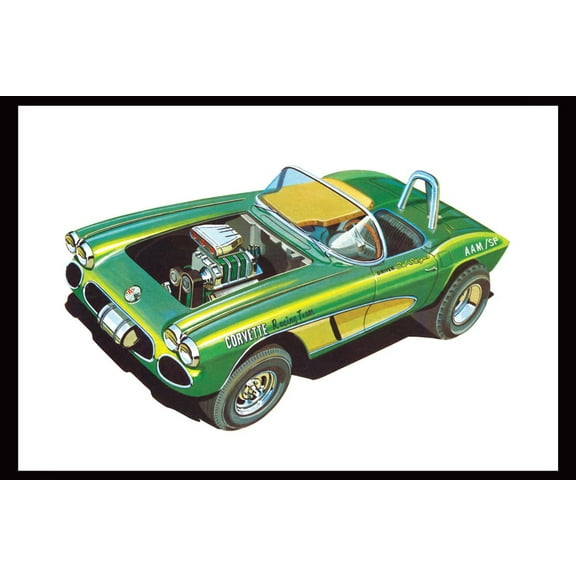 1962 Chevy Corvette, White - AMT AMT1318/12 - 1/25 scale Plastic Model Kit