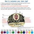 thumbnail image 3 of Ccjcinata Fully Personalized Customized class rings Sterling Silver Women's High School Class Rings and College Class Ring – Classic Collection (Sterling Silver - Gold Plated), 3 of 10