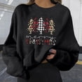 thumbnail image 1 of Kcavykas Sweat à Capuche Femme 2025, Mode Décontractée Imprimé Col Rond Manches Longues Courtes Blouse, Chandails en Molleton Sans Capuche, 1 of 4