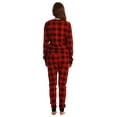 Just Love Women's Thermal Underwear Pajamas Set (Buffalo Plaid Red, X