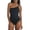 Black, variant on La Blanca Womens One Shoulder Tummy Control One-Piece Swimsuit