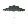 thumbnail image 2 of SAFAVIEH Zimmerman 9' Market Double Top Patio Umbrella, Dark Green/White, 2 of 6