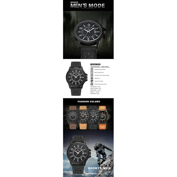 Cheap VA VA VOOM Quartz Watch Men Top Brand High Quality Stainless Steel  30M Waterproof Luminous Date Week Sports Business Wristwatches